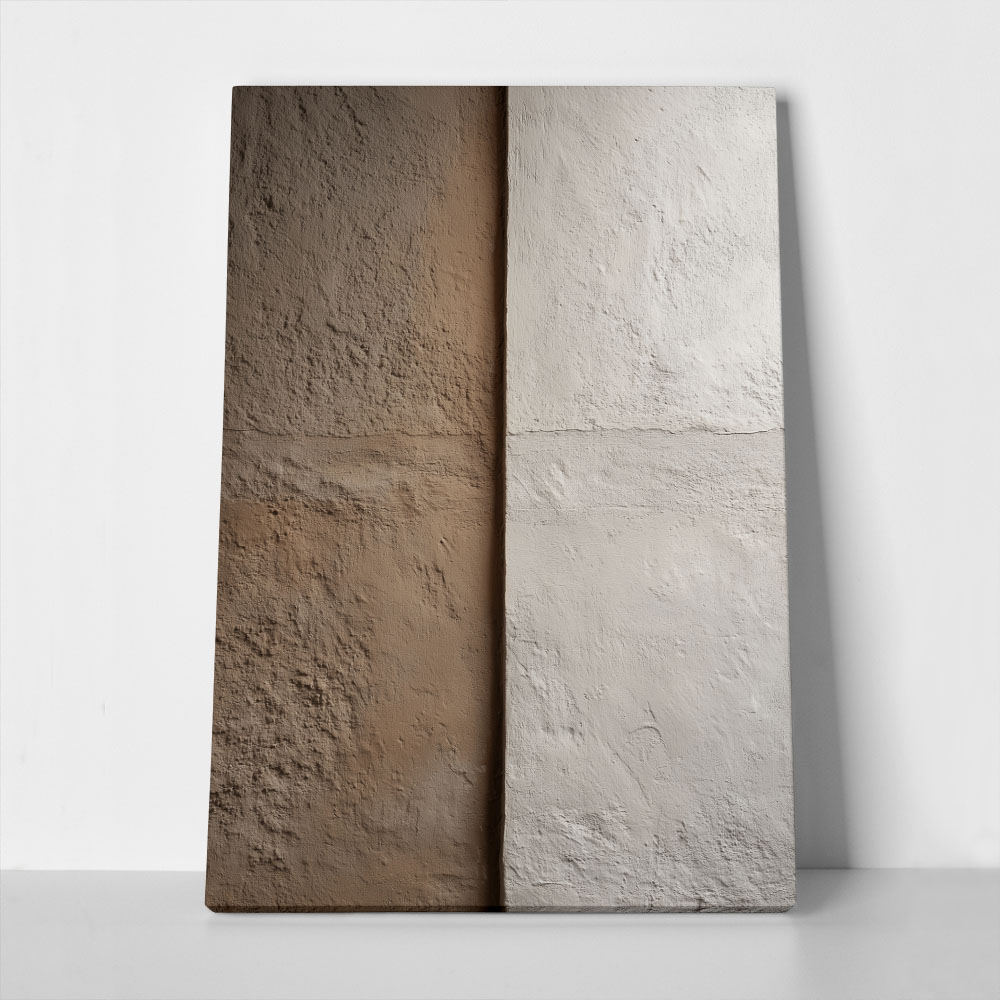 Πίνακας σε Καμβά ABSTRACT BROWN AND BEIGE WALL