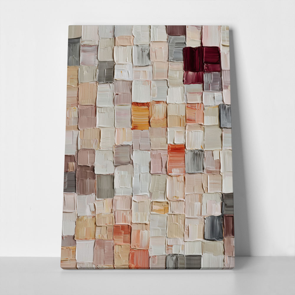 Πίνακας σε Καμβά ABSTRACT TEXTURED BLOCKS 2