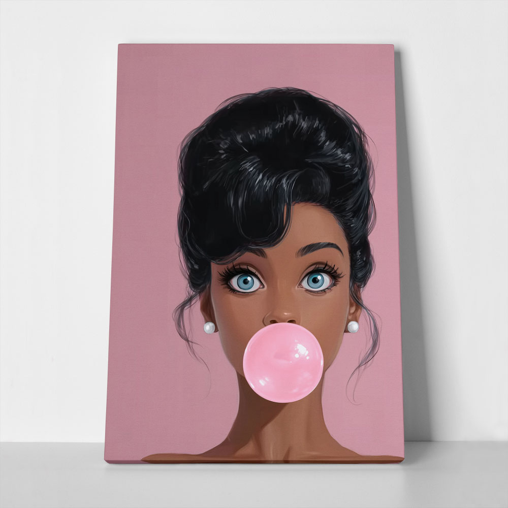 Πίνακας σε Καμβά AFROCENTRIC BUBBLEGUM