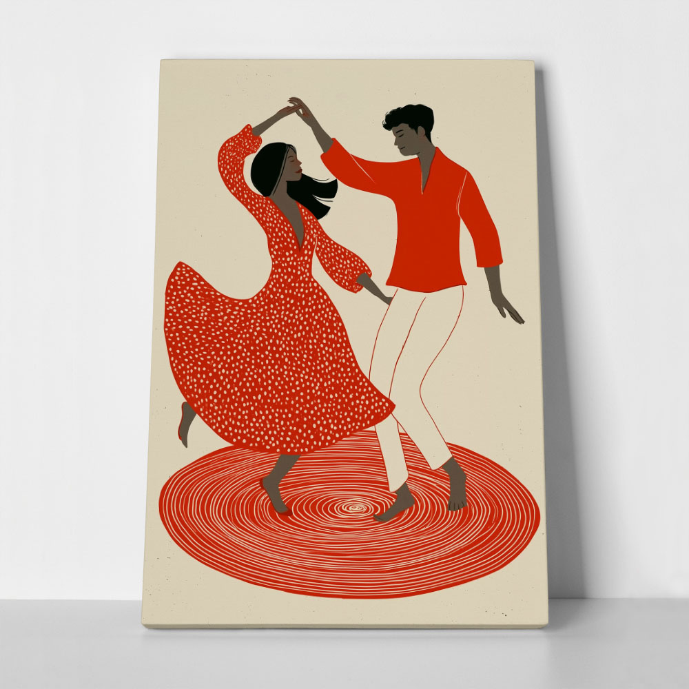 Πίνακας σε Καμβά AFROCENTRIC COUPLE DANCING