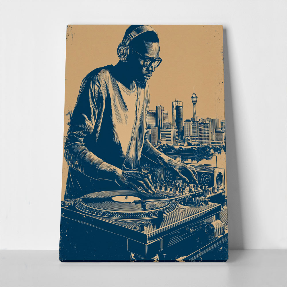 Πίνακας σε Καμβά AFROCENTRIC DJ SKETCH
