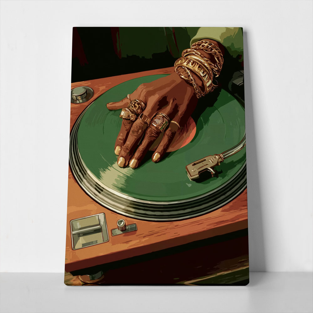 Πίνακας σε Καμβά AFROCENTRIC HAND ON PICKUP
