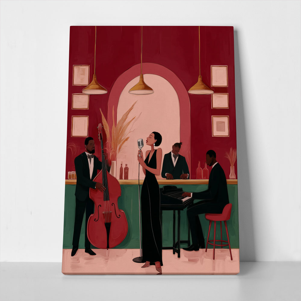 Πίνακας σε Καμβά AFROCENTRIC JAZZ CONCERT