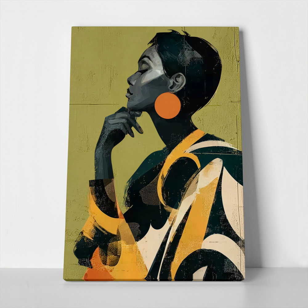 Πίνακας σε Καμβά AFROCENTRIC WOMAN POSING