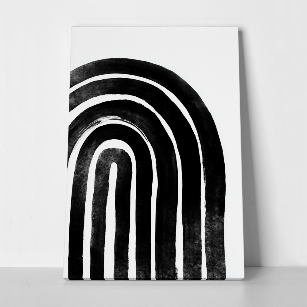 Πίνακας σε Καμβά BOHO BLACK & WHITE ARCHES