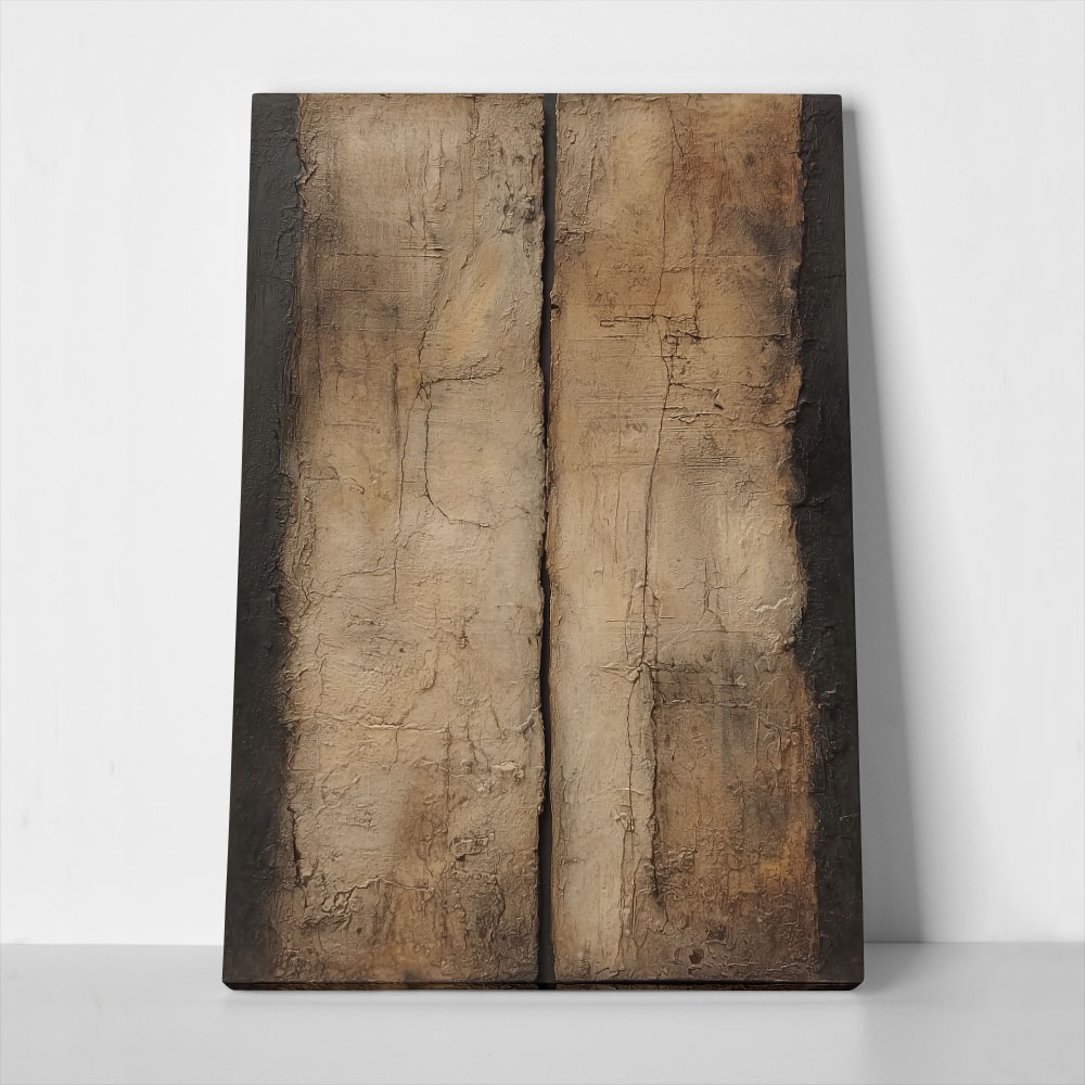 Πίνακας σε Καμβά BROWN TEXTURED WALL