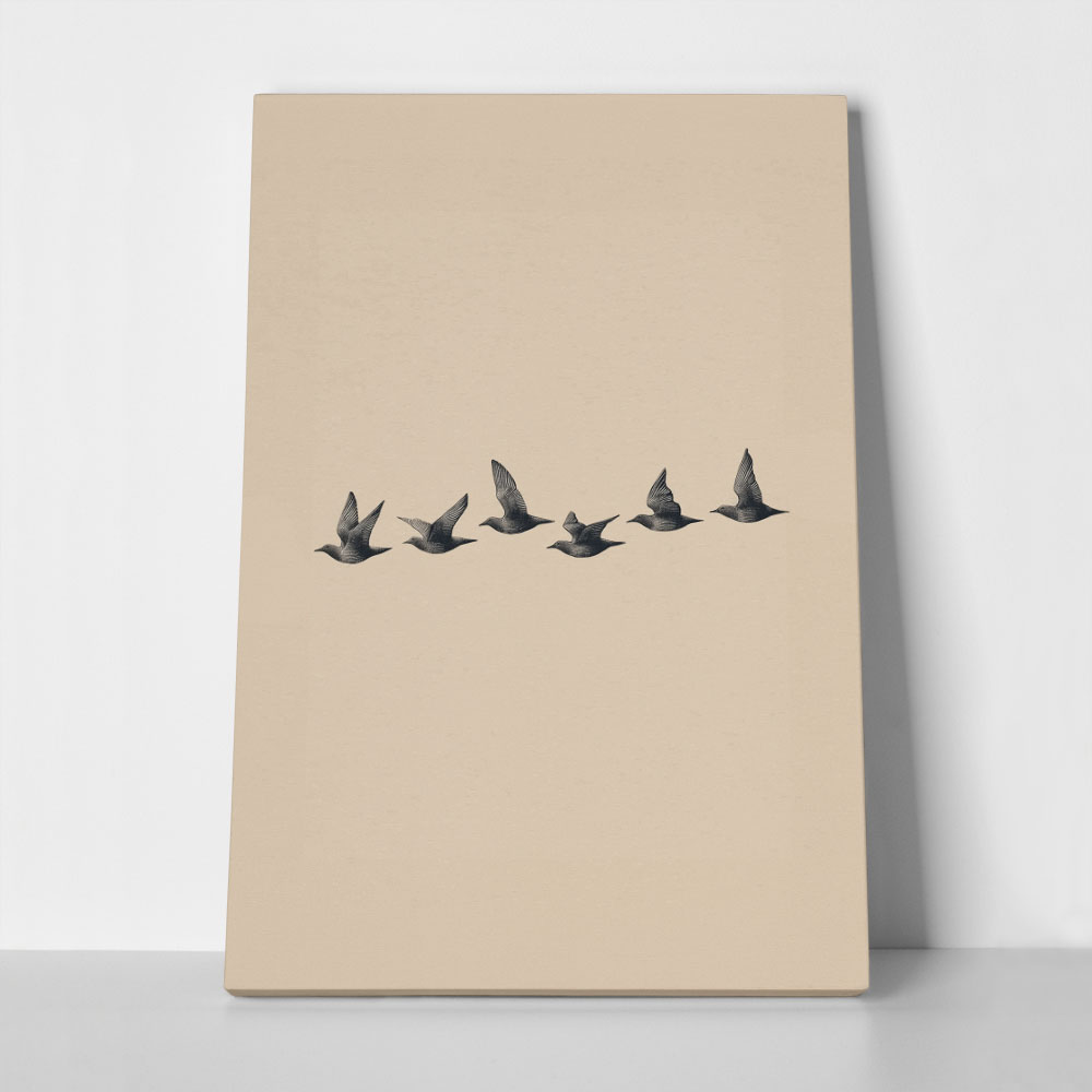 Πίνακας σε Καμβά JAPANDI FLYING BIRDS 2