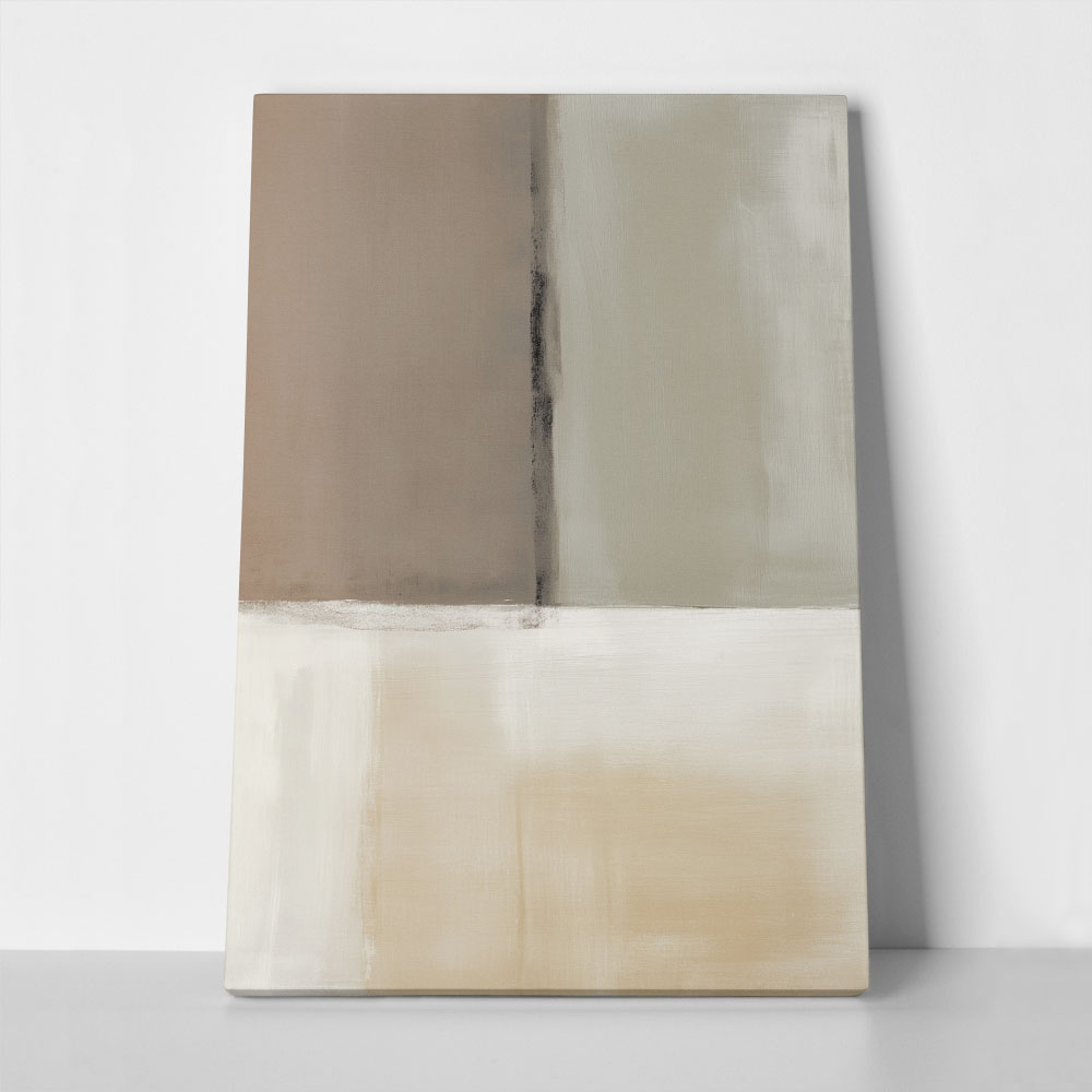 Πίνακας σε Καμβά MINIMALIST ABSTRACT BEIGE AND GRAY