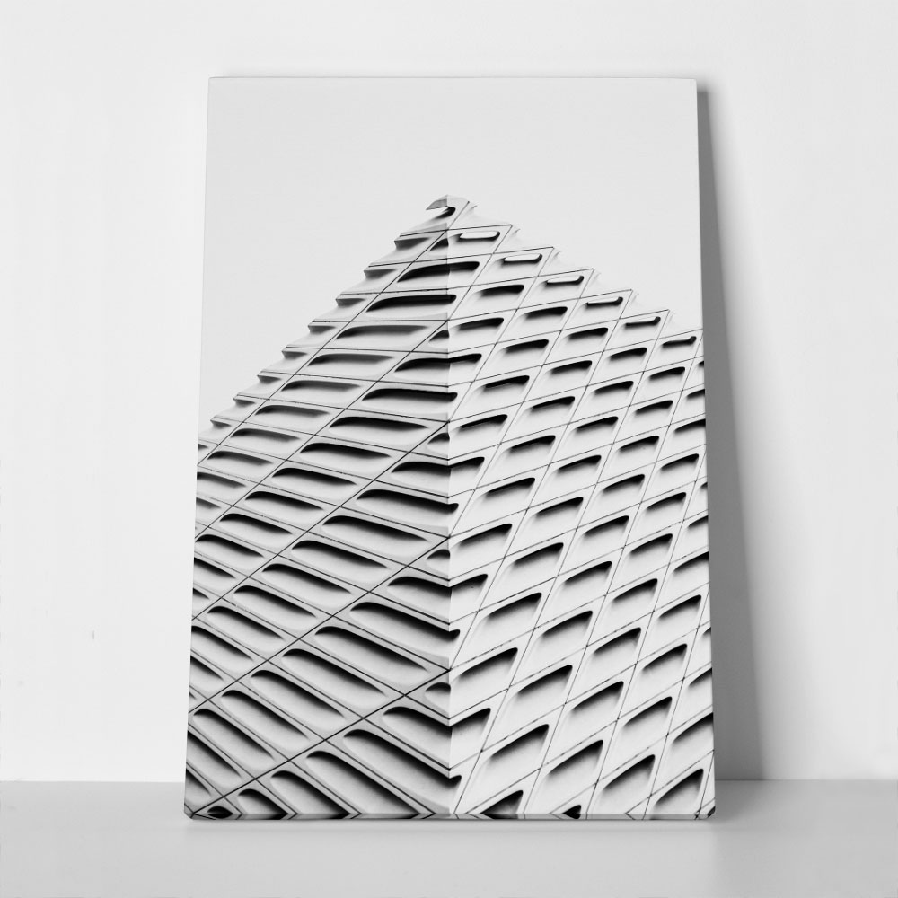 Πίνακας σε Καμβά BLACK AND WHITE ARCHITECTURAL CONCRETE VEIL