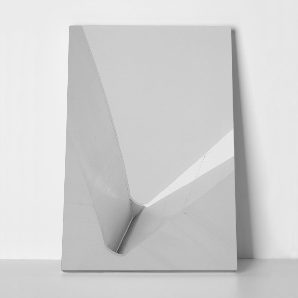 Πίνακας σε Καμβά BLACK AND WHITE ARCHITECTURAL FLUID FORM