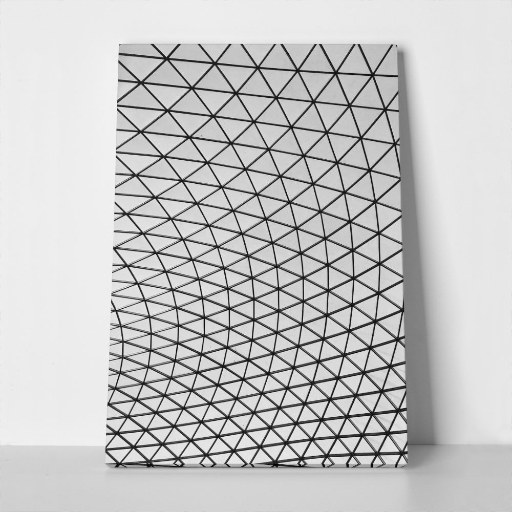 Πίνακας σε Καμβά BLACK AND WHITE ARCHITECTURAL GLASS ROOF CANOPY