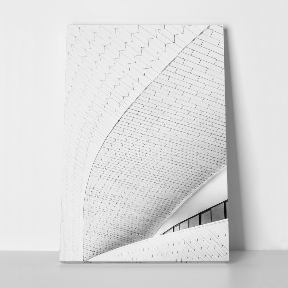 Πίνακας σε Καμβά BLACK AND WHITE ARCHITECTURAL MUSEUM