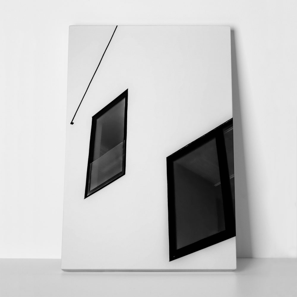 Πίνακας σε Καμβά BLACK AND WHITE ARCHITECTURAL SKYLIGHT 2