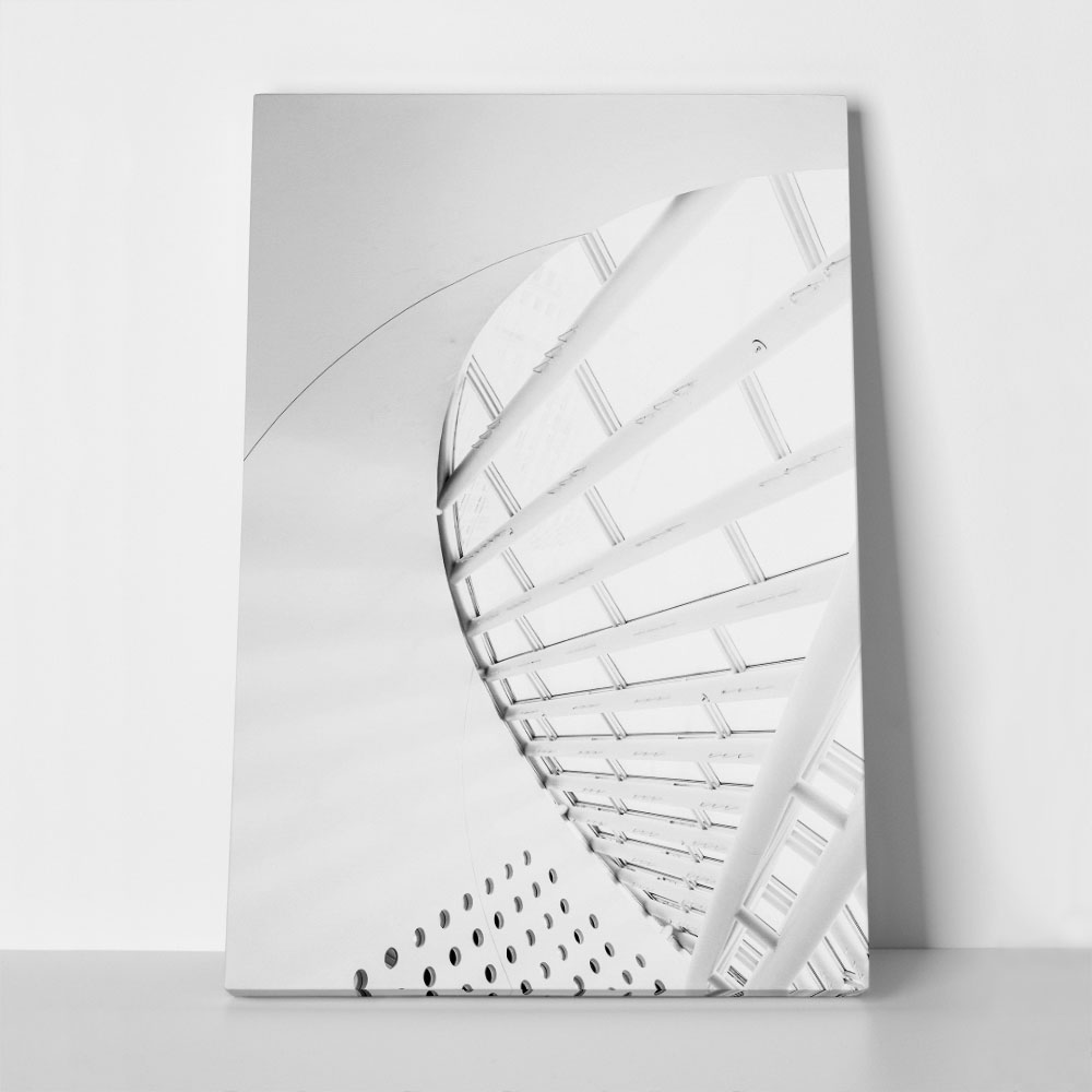 Πίνακας σε Καμβά BLACK AND WHITE ARCHITECTURAL SKYLIGHT