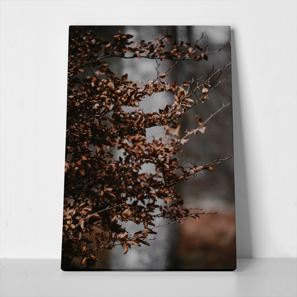 Πίνακας σε Καμβά RUSTIC FARMHOUSE DRIED LEAVES 4