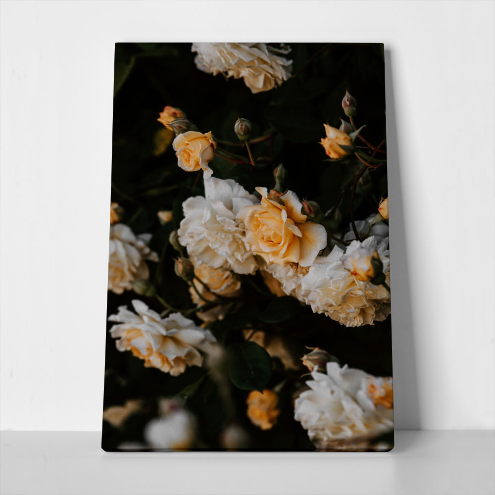 Πίνακας σε Καμβά RUSTIC FARMHOUSE FLOWERS
