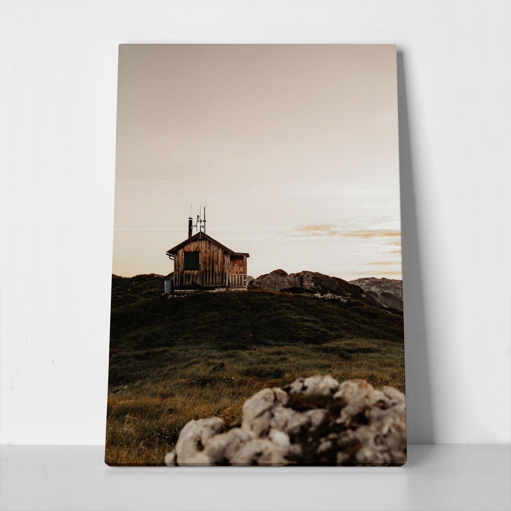 Πίνακας σε Καμβά RUSTIC FARMHOUSE MOUNTAIN LAKE CABIN 2