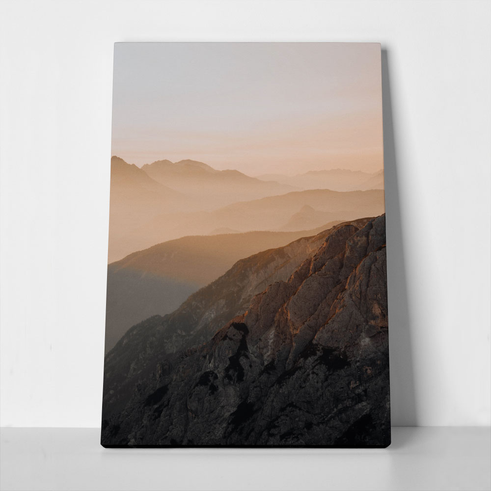 Πίνακας σε Καμβά RUSTIC FARMHOUSE MOUNTAINS