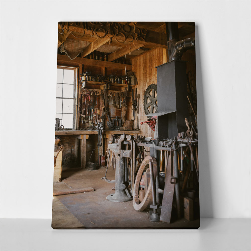 Πίνακας σε Καμβά RUSTIC FARMHOUSE SHED 2