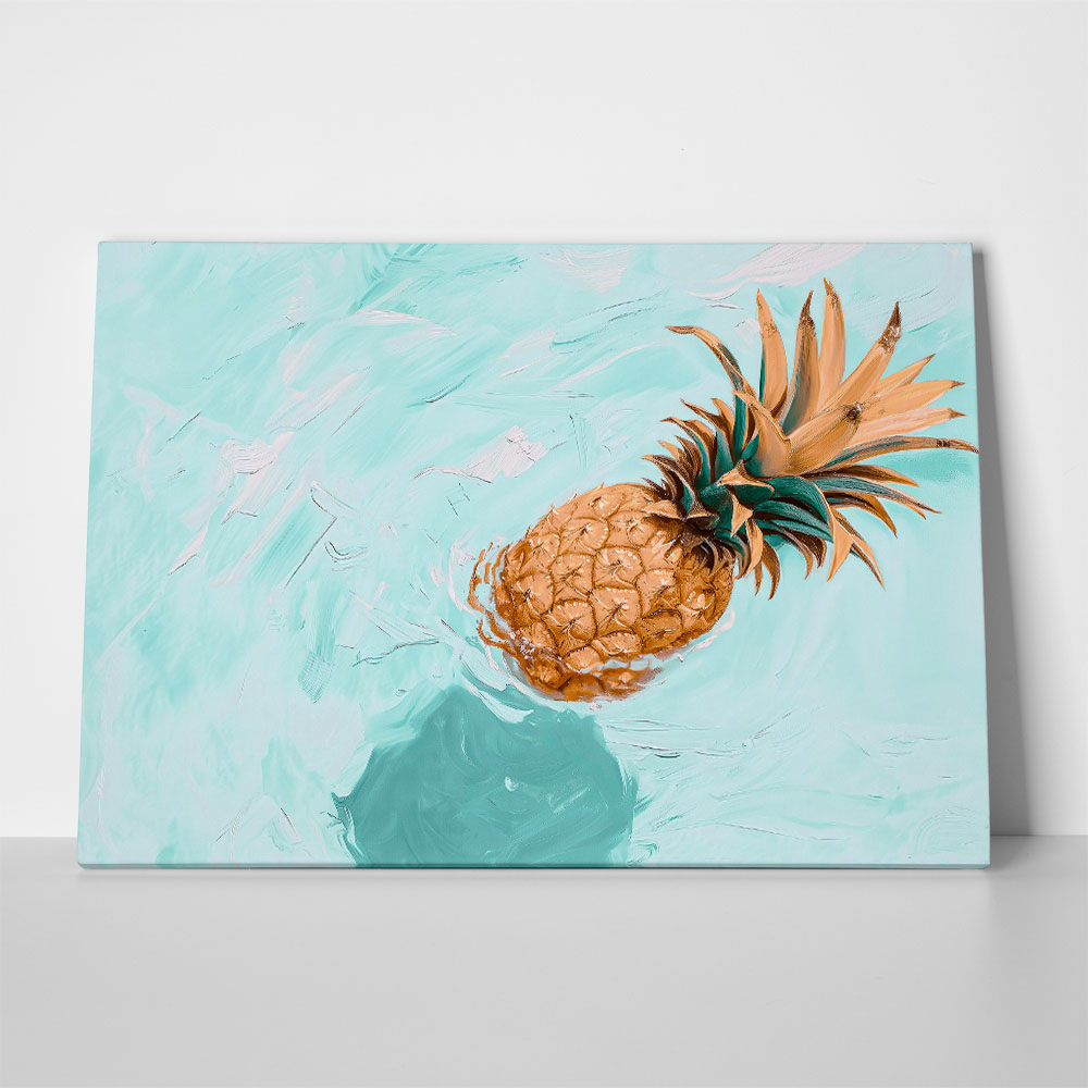 Πίνακας σε Καμβά VINTAGE PASTEL BEACH PINEAPPLE 5
