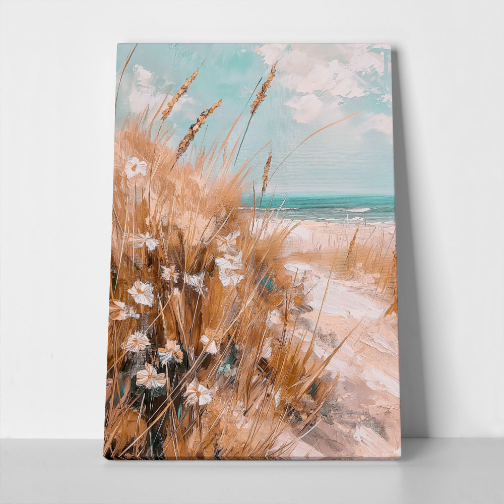 Πίνακας σε Καμβά VINTAGE PASTEL BEACH VIEW 2