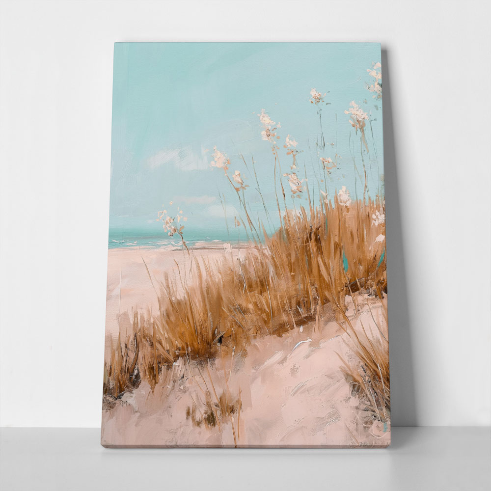 Πίνακας σε Καμβά VINTAGE PASTEL BEACH VIEW 4