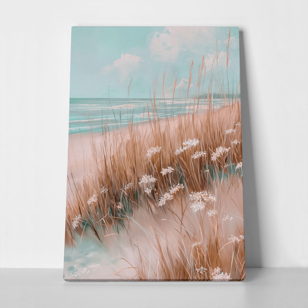 Πίνακας σε Καμβά VINTAGE PASTEL BEACH VIEW 5