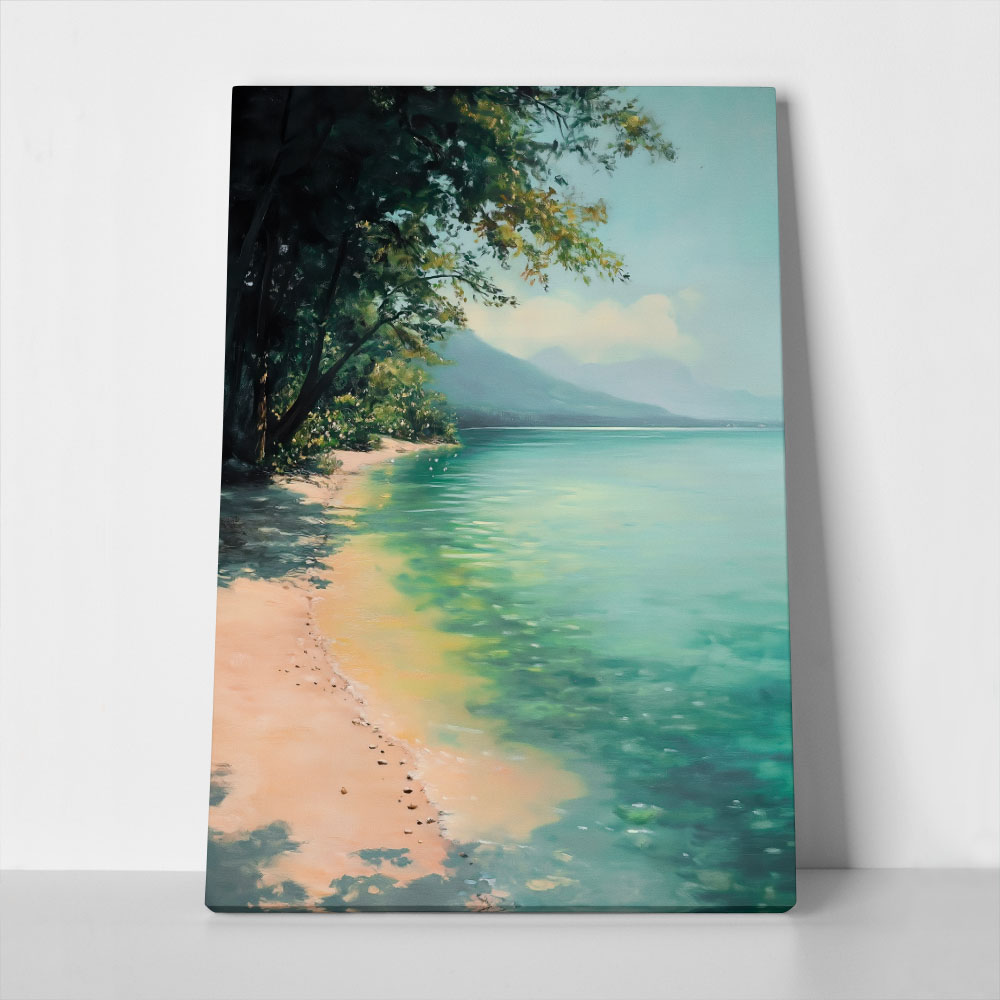 Πίνακας σε Καμβά VINTAGE PASTEL BEACH
