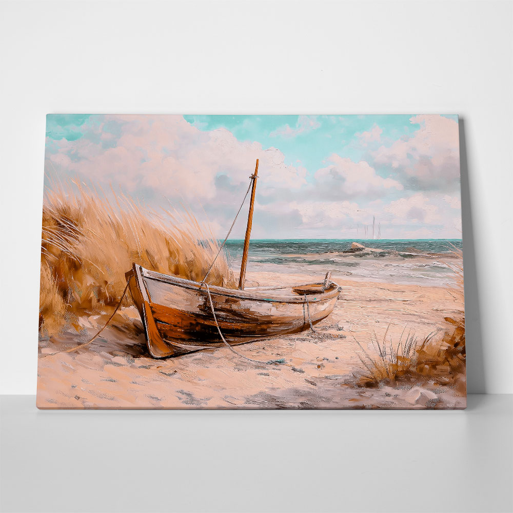 Πίνακας σε Καμβά VINTAGE PASTEL BOAT 13