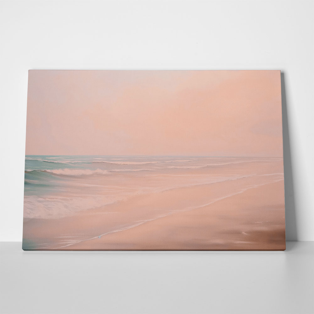 Πίνακας σε Καμβά VINTAGE PASTEL CALM BEACH