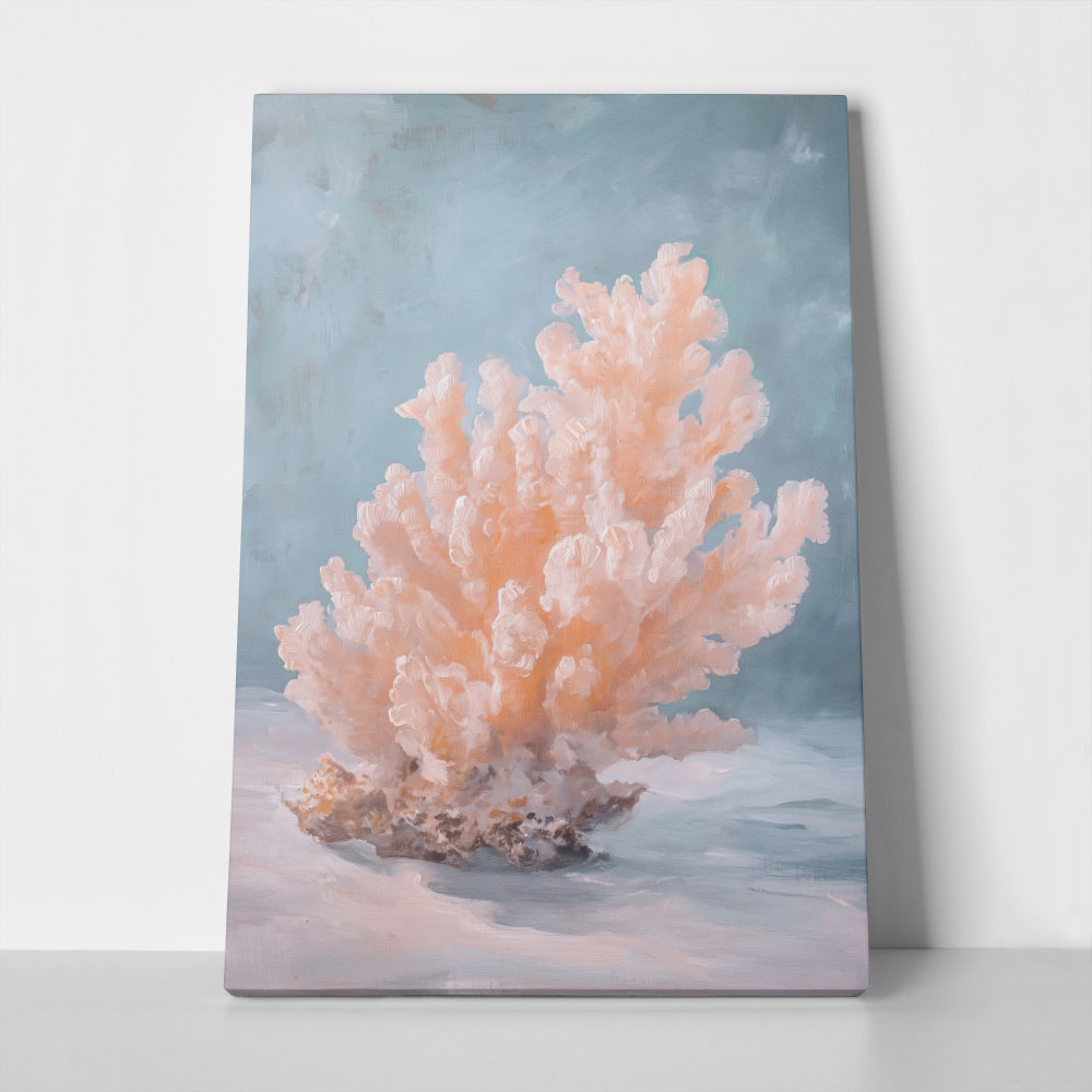 Πίνακας σε Καμβά VINTAGE PASTEL CORAL