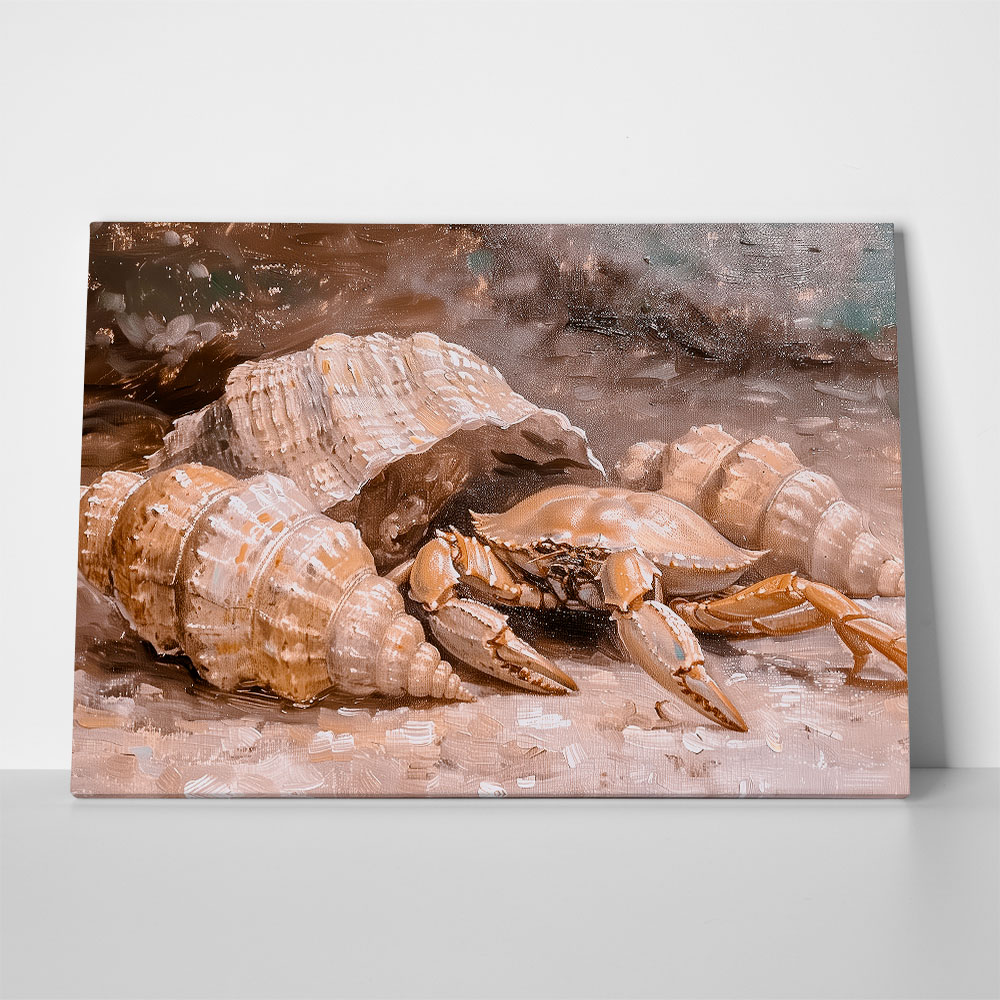 Πίνακας σε Καμβά VINTAGE PASTEL CRAB 6