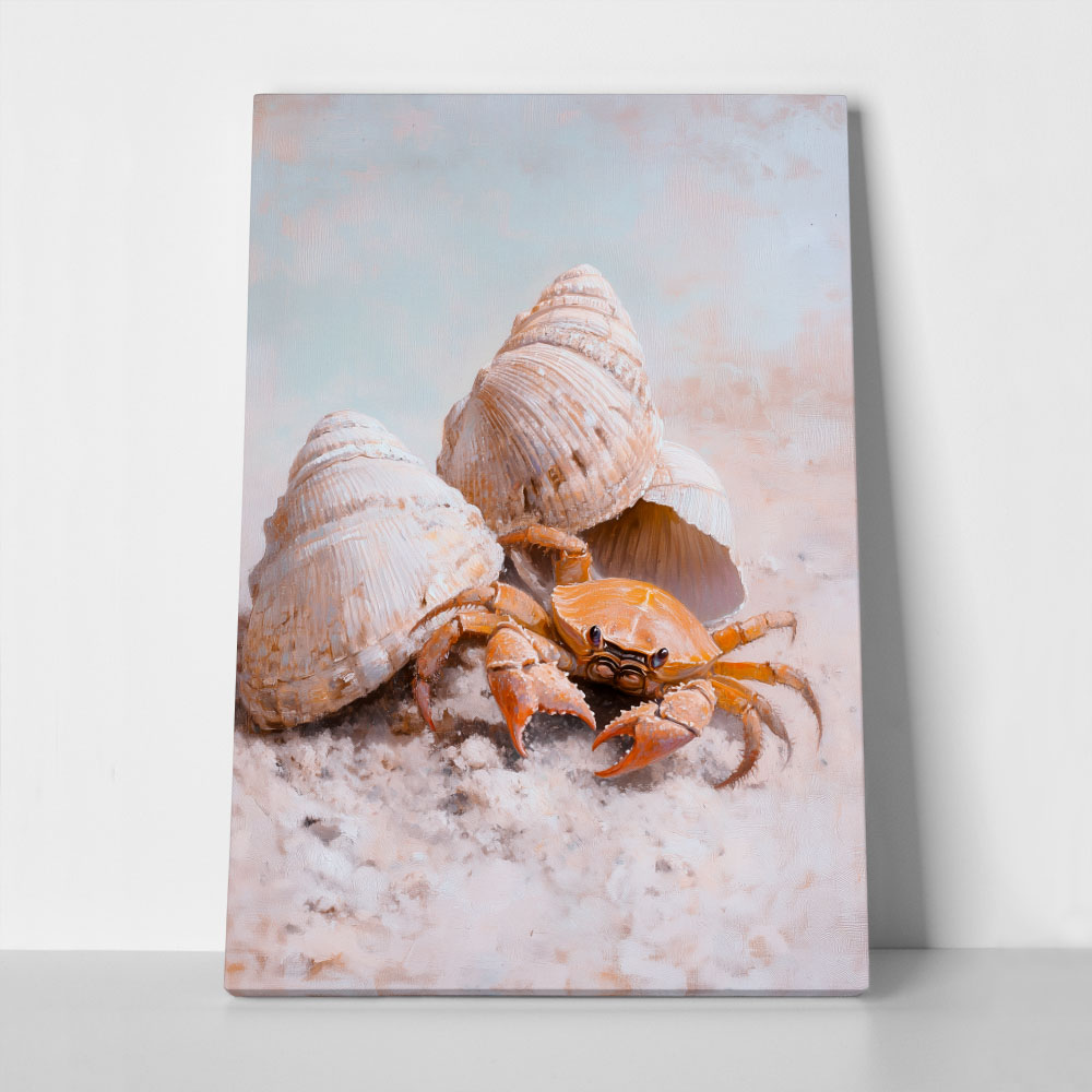 Πίνακας σε Καμβά VINTAGE PASTEL CRAB