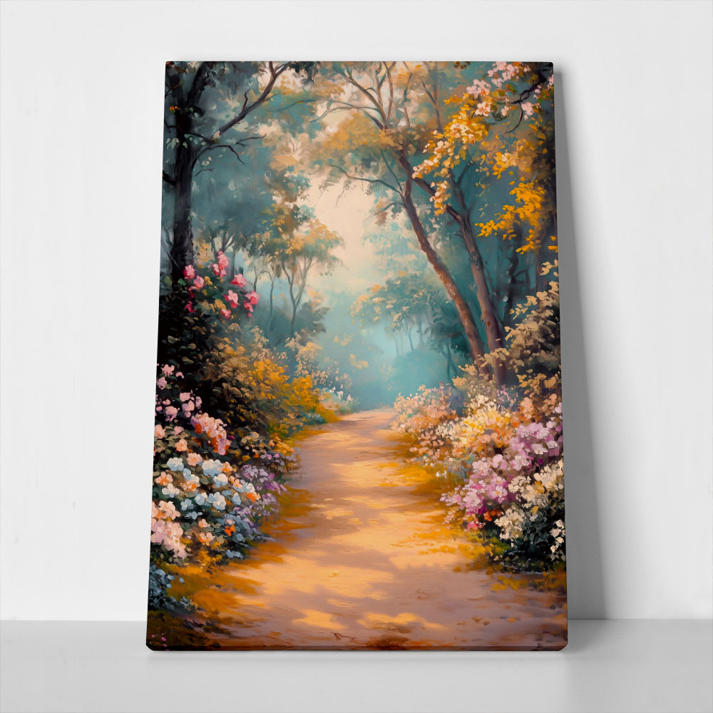 Πίνακας σε Καμβά VINTAGE PASTEL FOREST PATH