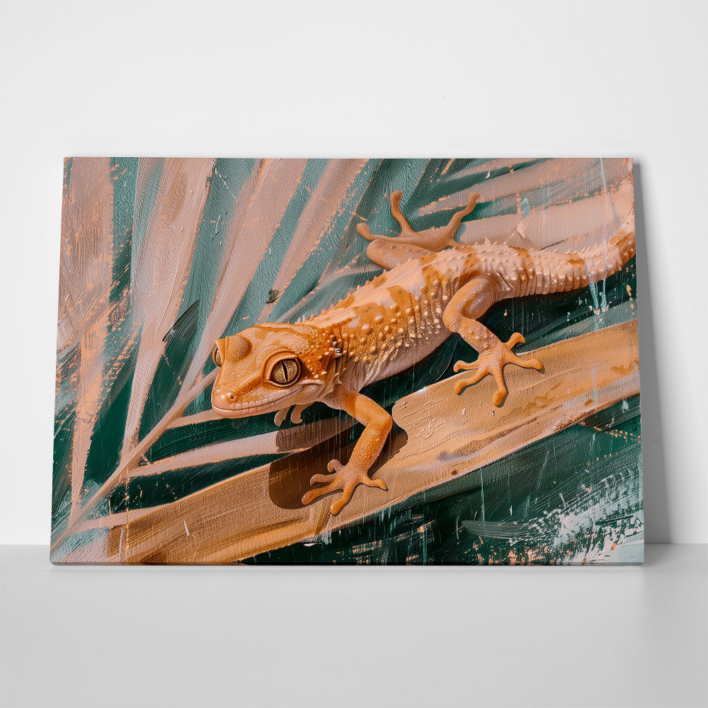 Πίνακας σε Καμβά VINTAGE PASTEL GEKO 2