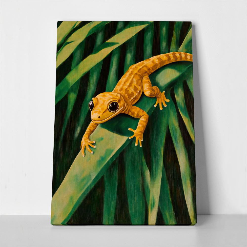 Πίνακας σε Καμβά VINTAGE PASTEL GEKO