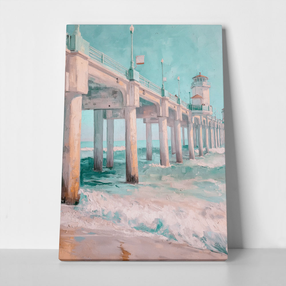 Πίνακας σε Καμβά VINTAGE PASTEL PIER 2