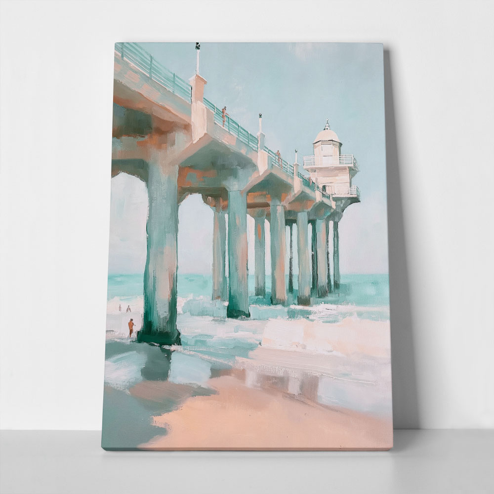 Πίνακας σε Καμβά VINTAGE PASTEL PIER