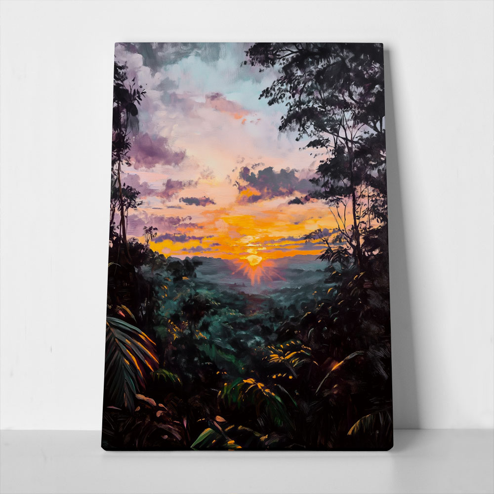 Πίνακας σε Καμβά VINTAGE PASTEL RAINFOREST 2