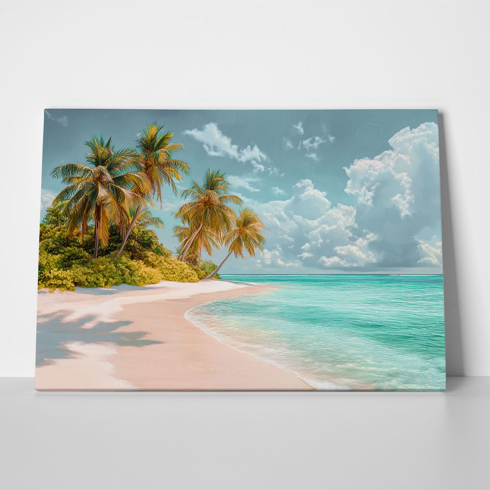 Πίνακας σε Καμβά VINTAGE PASTEL TROPICAL PARADISE 4