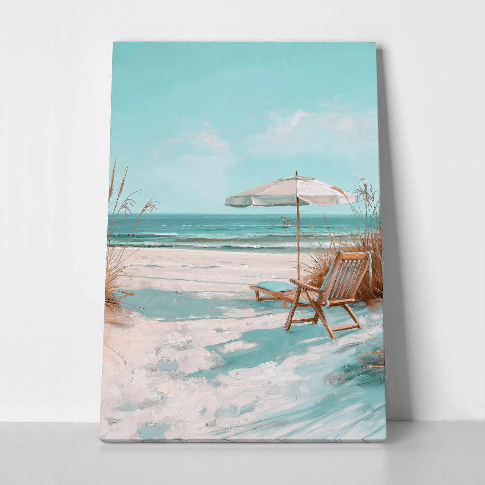 Πίνακας σε Καμβά VINTAGE PASTEL UMBRELLA 5