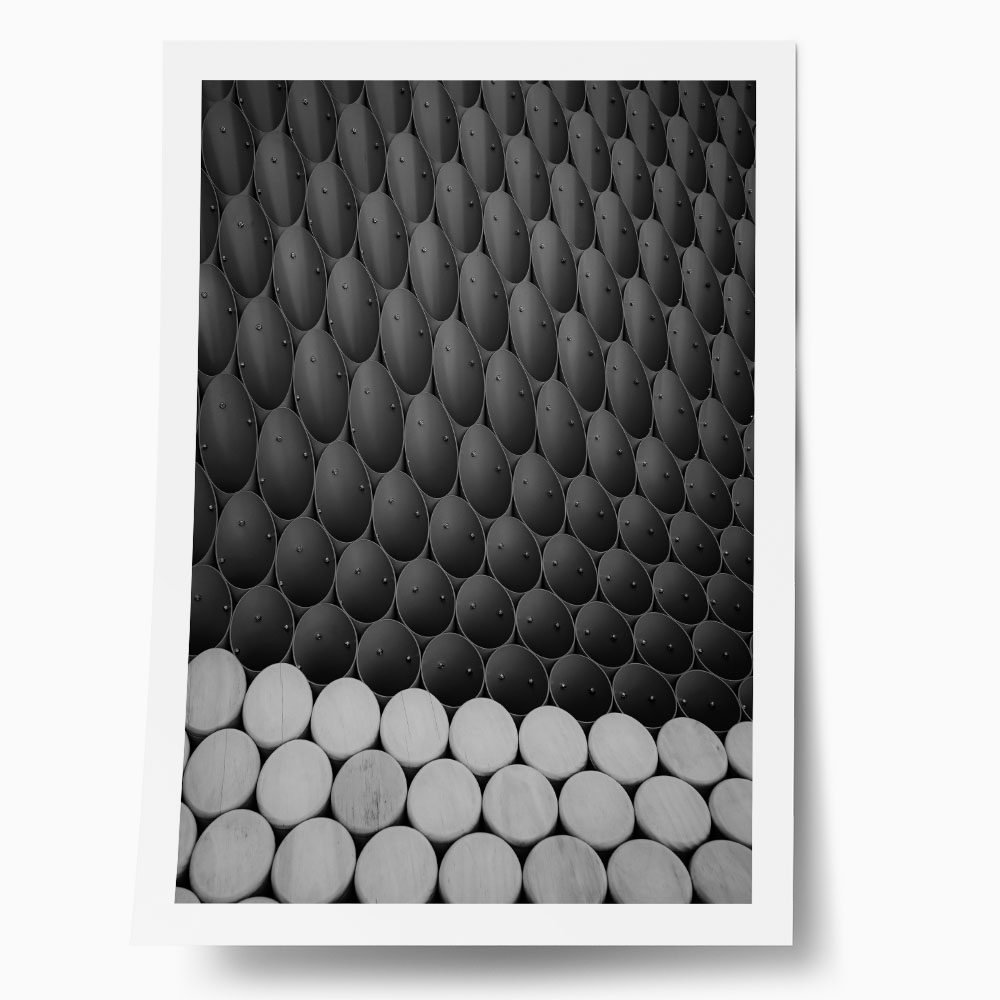 Poster BLACK AND WHITE ARCHITECTURAL ALIEN STRUCTURE