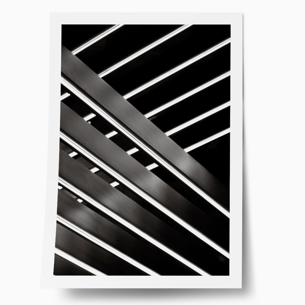 Poster BLACK AND WHITE ARCHITECTURAL CEILING LIGHTS