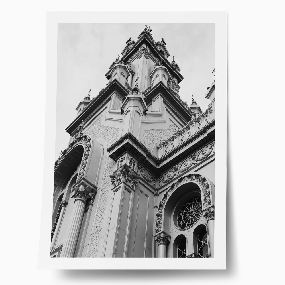 Poster BLACK AND WHITE ARCHITECTURAL CHURCH