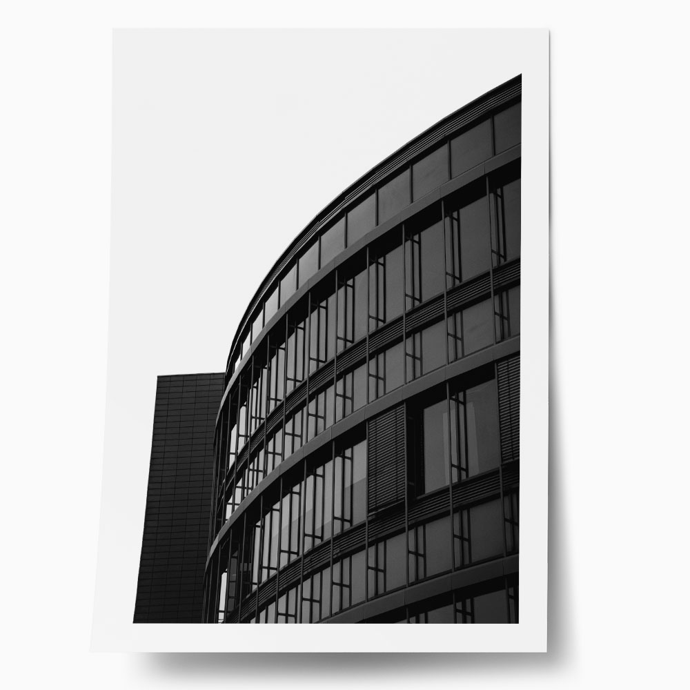 Poster BLACK AND WHITE ARCHITECTURAL CIRCULAR BUILDING