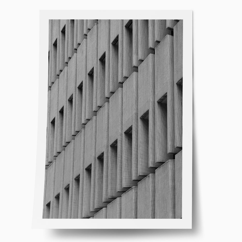Poster BLACK AND WHITE ARCHITECTURAL CONCRETE PANELS