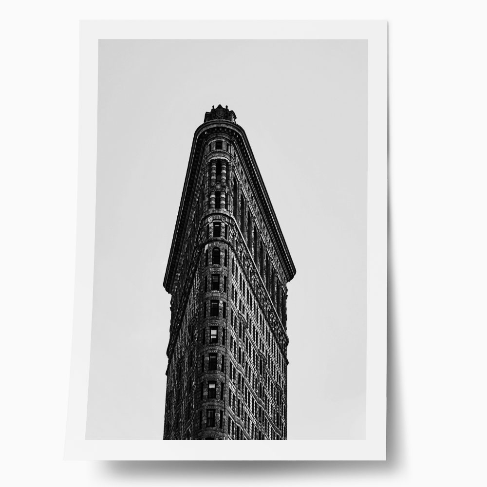 Poster BLACK AND WHITE ARCHITECTURAL NARROW BUILDING