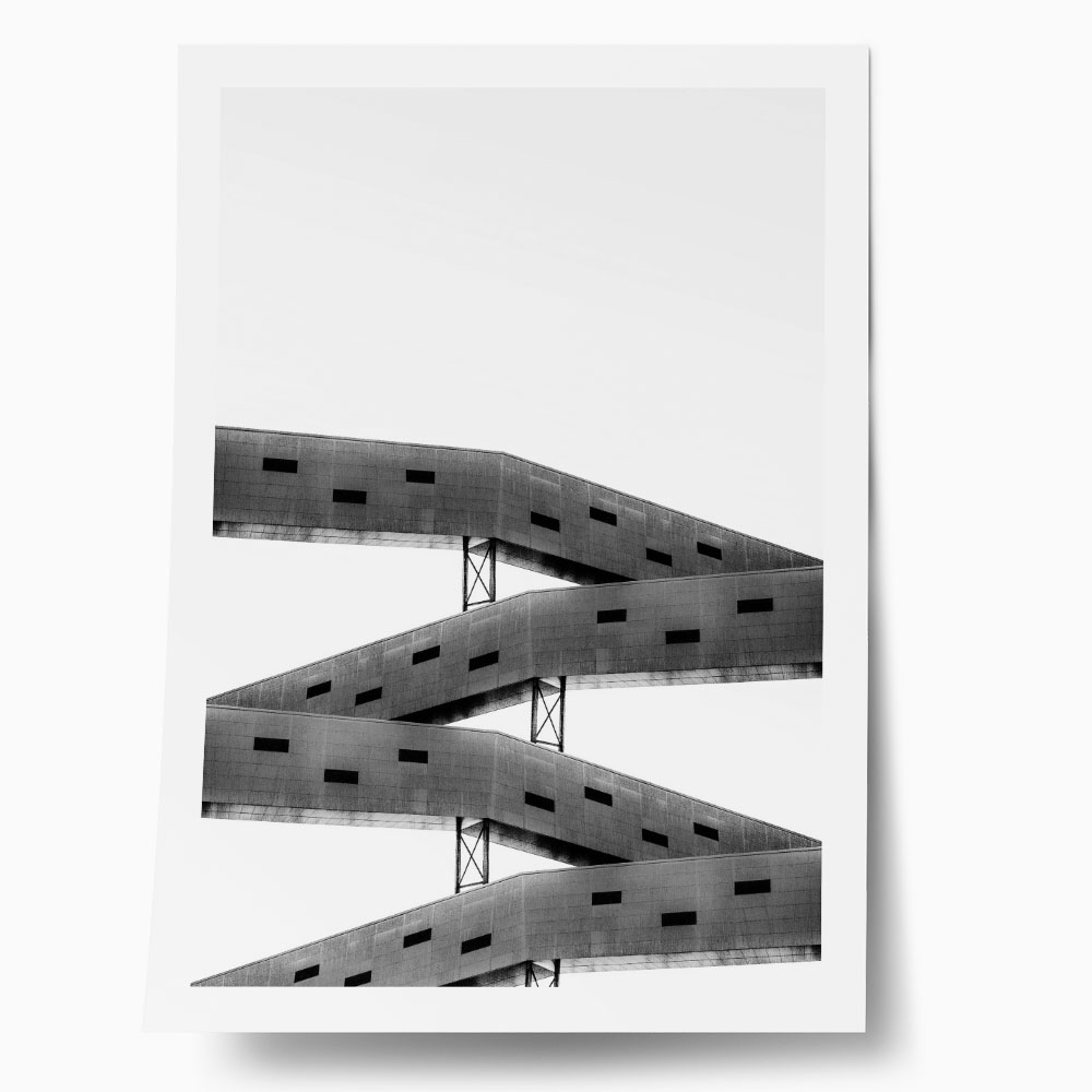 Poster BLACK AND WHITE ARCHITECTURAL PEDESTRIAN BRIDGES