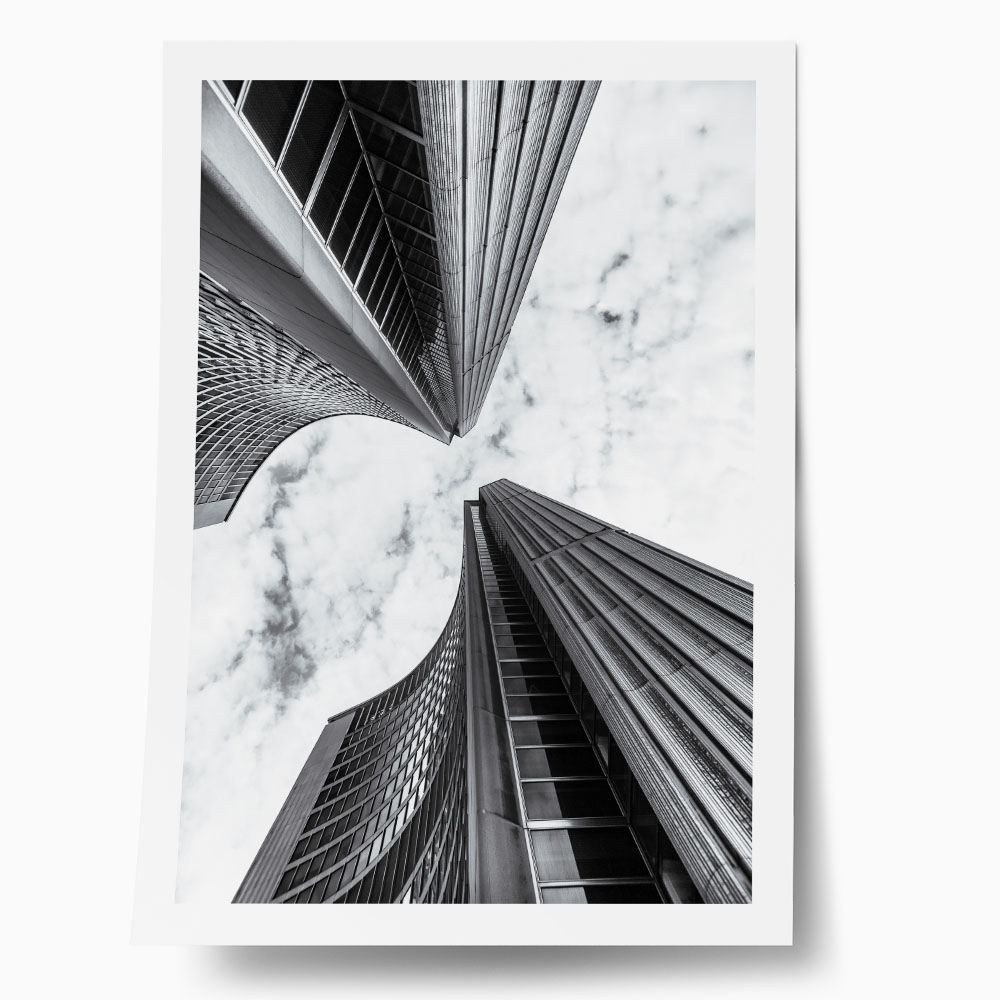 Poster BLACK AND WHITE ARCHITECTURAL SKYSCRAPERS 10