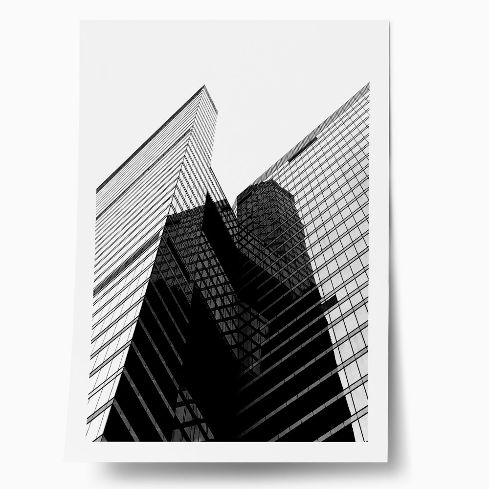 Poster BLACK AND WHITE ARCHITECTURAL SKYSCRAPERS 11